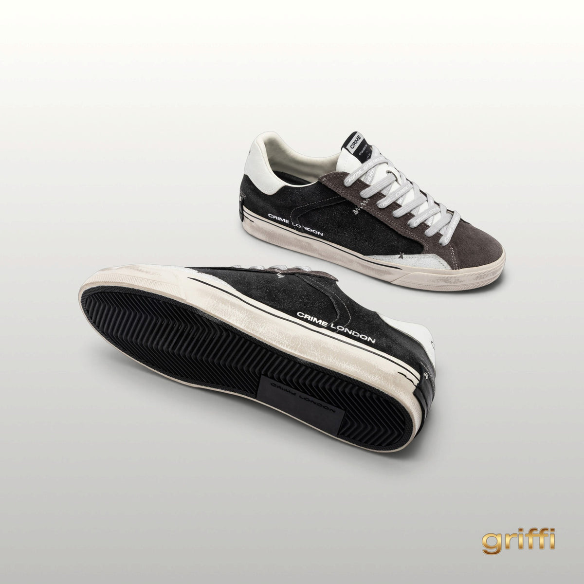Crime London Decostructed Scarpa Laccio Grigio