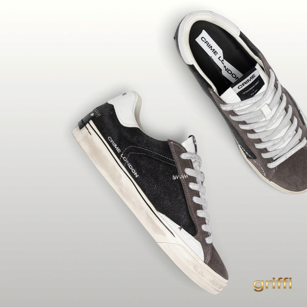 Crime London Decostructed Scarpa Laccio Grigio